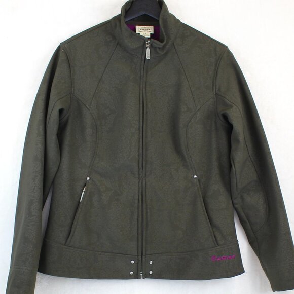 Ariat Windbreaker Softshell Light Jacket Full Zip Western Style Womens (L) - Picture 1 of 9